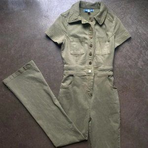 Urban Outfitters pants & jumpsuits uo emma GREEN flared jumpsuit